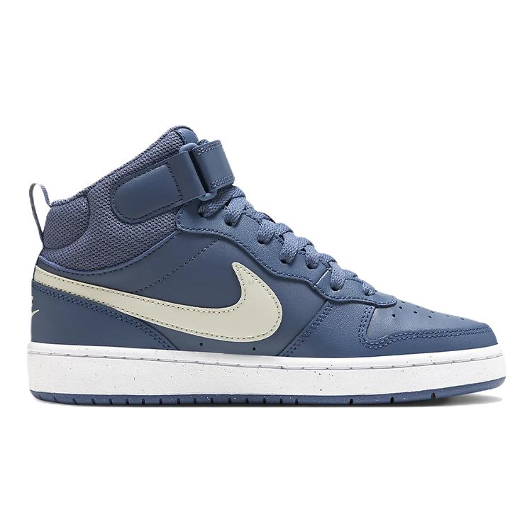 Nike Court Borough Mid 2 Leather Balance Support Mid-Top Kids Skate Shoes Kids Skate Shoes Blue White CD7782-402