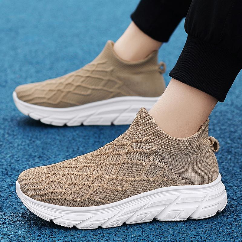 Zapatillas Deportivas Mujer Negro Blanco Caqui Hombres Casuales Ligeras Slip-on Calcetines Zapatos Pareja Zapatillas para Correr