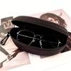 Portable EVA Glasses Protector Case - Zipper Closure with Carabiner Hook, Outdoor Torch Storage Box (Flashlight Accessories)