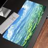 Large Anime Landscape Gaming Mouse Pad Cartoon View Green Mountain Forest Scenery Non-Slip Rubber XXL Desk Mat Locking Edge 1pc