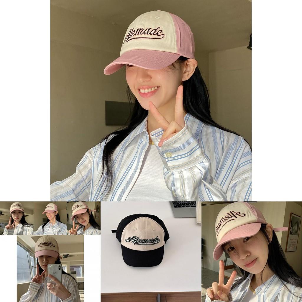 Vintage-inspired Pink Baseball Cap For Women Stylish Letter Design Breathable Sun Protection Hat