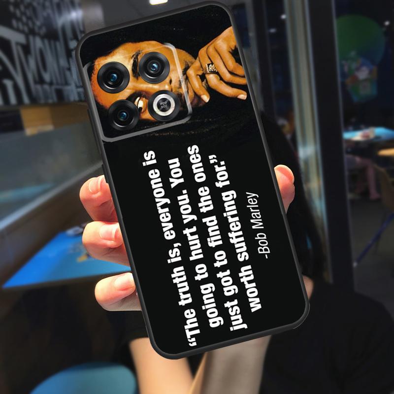 Bob Marley Quotes Rasta Reggae Funda For OnePlus 12R 13 R 12 11 9 10 Pro 8T 9RT 10T OnePlus Nord 4 CE 2 3 Lite N20 N30 Case