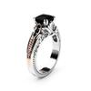 Exquisite Octopus Black Square Zircon Women's Ring
