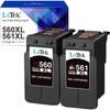 Ink Cartridges Replacement for PG-560 CL-561 XL 560XL 561XL for Pixma TS5350 TS5351 TS5352 TS5353 TS7450 TS7451 (Black T[903]