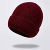 Autumn and winter new pure wool knitted hat warm hat men's fleece thickened adult hat men's cold hat