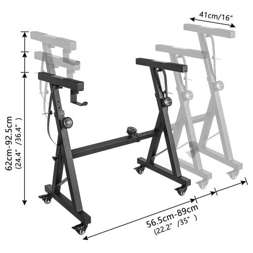 Rxakudedo Z-Style Keyboard Stand with Casters, Adjustable Slide Rails, Easy Operation (Z-Regular Style)