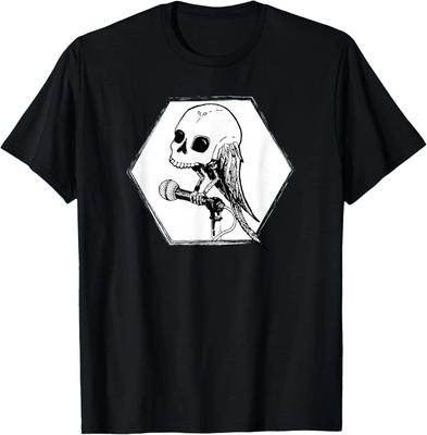 Totenkopf Vogel am Mikrofon T-Shirt