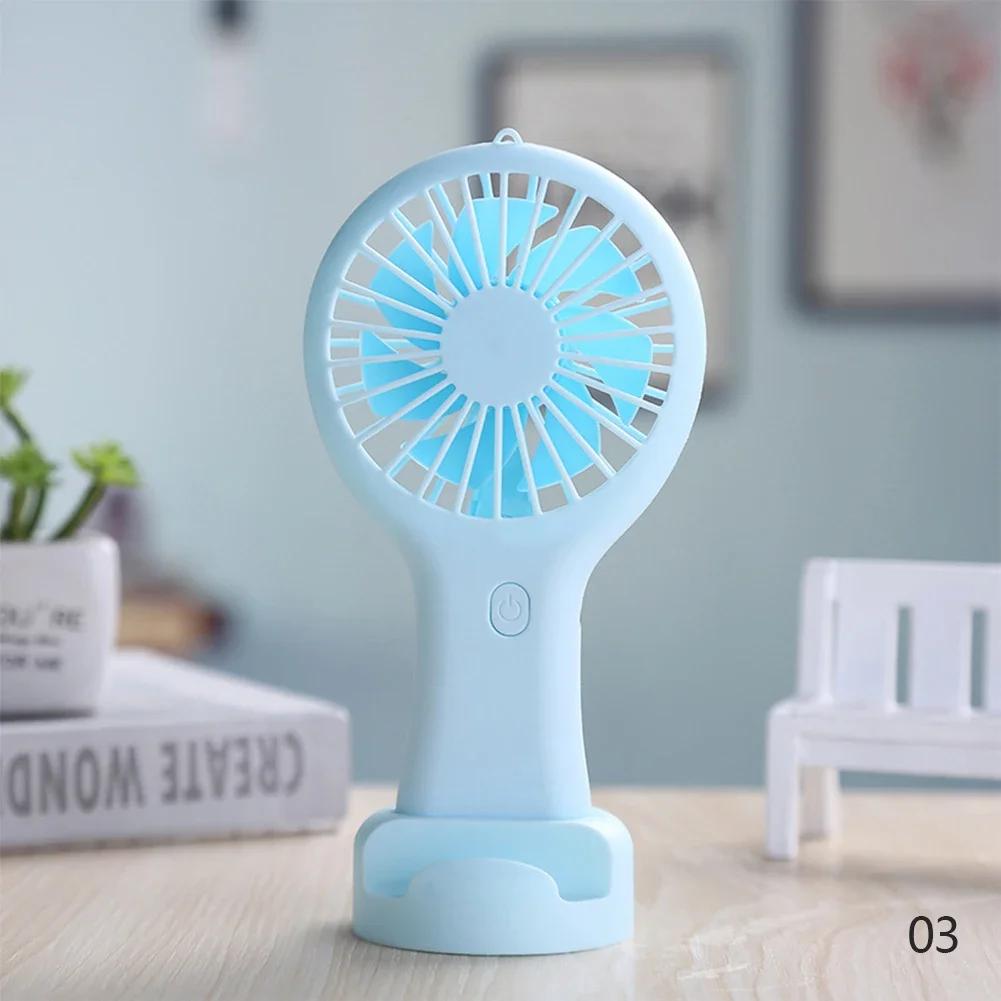 

Mini Handheld Small Fan, 3 Speed Portable Silent for Office Desk Student Dormitory, Rechargeable Outdoor Fan синий