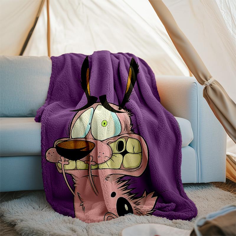 Courage the Cowardly Dog Printed Throw Blanket—lightweight,soft,warm;versatile Blanket for All Seasons—perfect As &air-conditioning Throw,nap Blanket