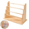 Wooden Jewelry Stand Log Bracelet Display Organizer with Removable Rod Visible Jewelry Showcase Rack