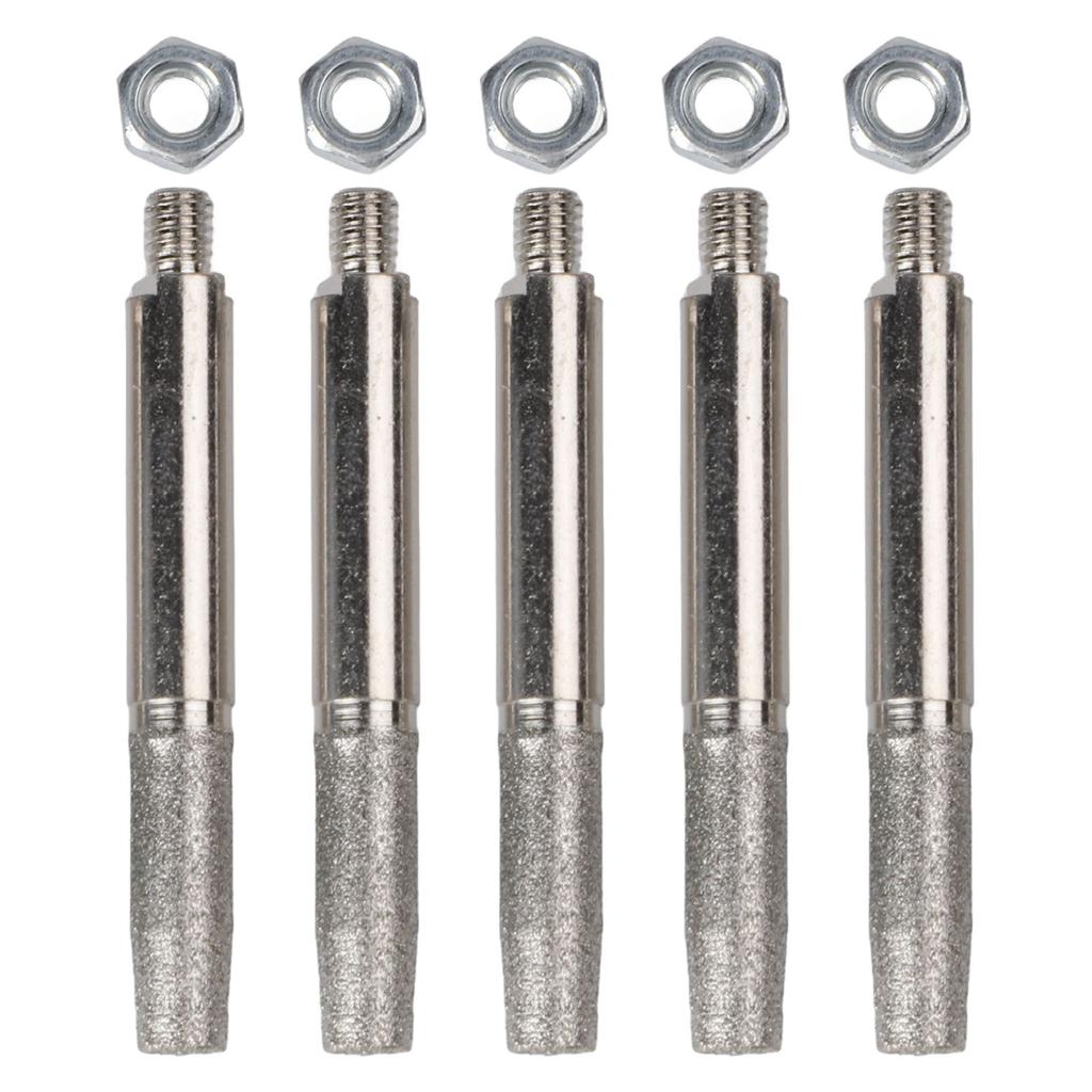 5PCS 4/5/6mm Grinding Head Cylindrical Burr Chainsaw Sharpening Kit Sharpener Grinding Head For Metal Processing CNC Machining