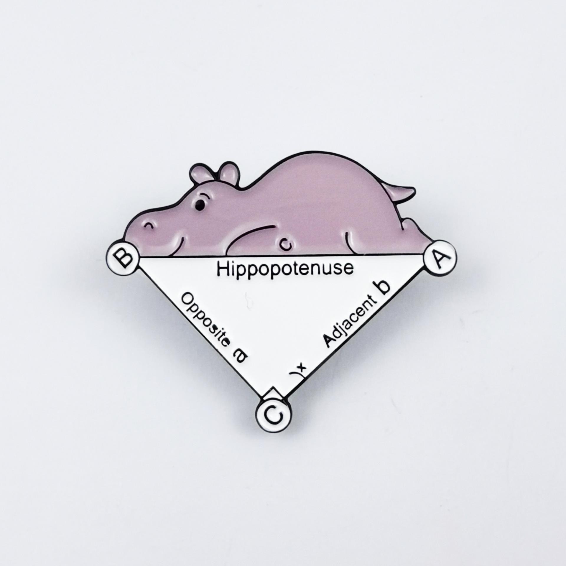 Creative Animal Brooch: Cute Hippopotamus & Turtle Badge for Clothing or Backpack