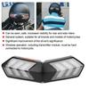 Pwshymi Casque de moto sans fil Feux de sécurité LED Barre de freins clignotants pour casque de moto