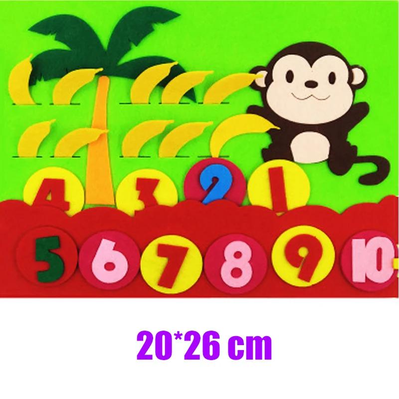 Jucării Montessori pentru copii Numerele degetelor din pâslă Jucărie matematică Copii Numărătoare Învățare timpurie Pentru copii mici Dezvoltarea inteligenței