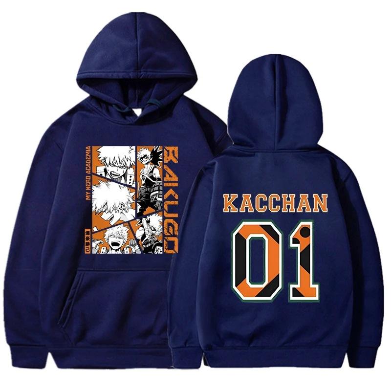 New Anime Bakugou Katsuki Print Hoodies Women Men Autumn Winter Fleece Streetwear Tops