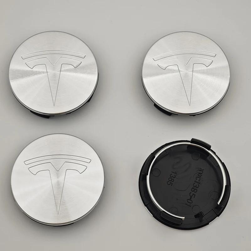 

Car Sticker 2025 New Tesla 56mm 4pcs/set Chrome Wheel Center Caps for Tesla Original Hub Caps Model 3 Model Y Model S X High Qua