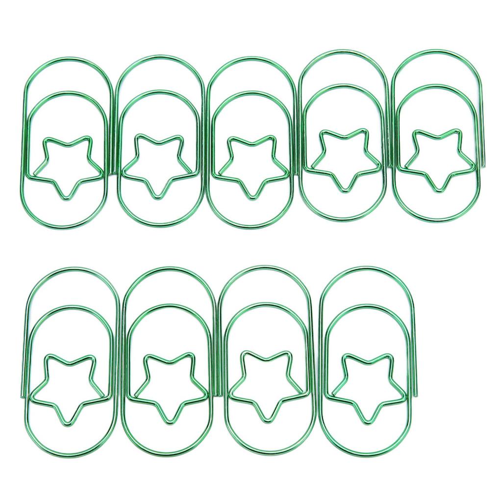 40PCS Star Paper Clips Bright Color Rust Proof Coating Portable Lightweight for Home