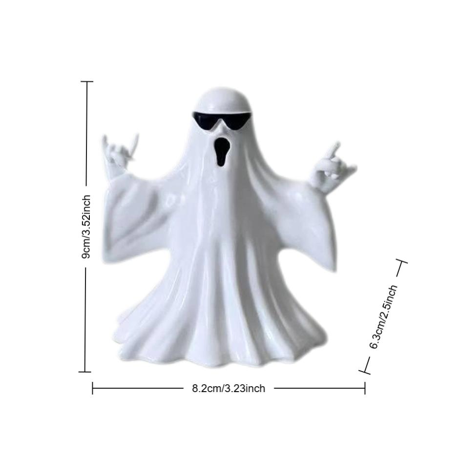 1 Halloween Quirky Ghost Ornament Wearing Sunglasses to Look Cool, Desktop/Party Decoration Prop