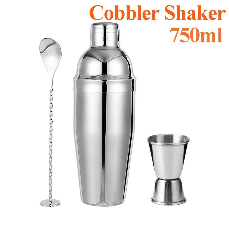Nerezová sada na koktejly Míchačka Barman sada Cobbler Boston Shaker Barová sada Nástroje Jigger Míchačka Muddler Nalévátko Lžíce