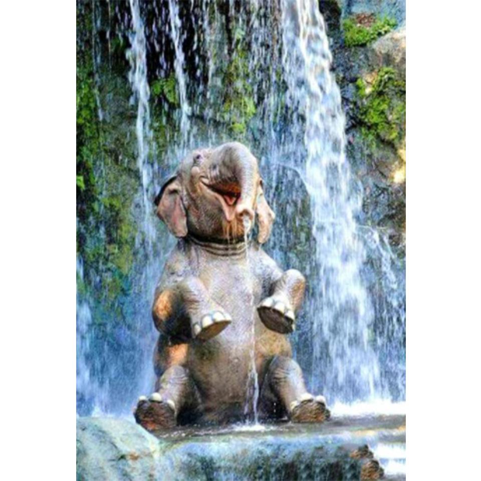 

5D DIY алмазная живопись животное слон горный хрусталь картина полная алмазная вышивка мозаика ручной работы подарок украшение мебели Full Round 20x30CM