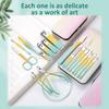 Deluxe 12 piece Nail Art Kit Portable Case 5 Gradient Colors Cuticle Pusher Nail Brush Ideal For Travel Gift Ready Box
