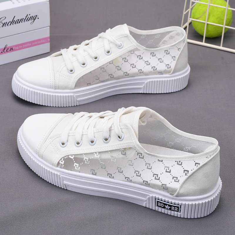 

Летняя новая сетчатая обувь женская дышащая сетчатая парусиновая обувь женская модная универсальная студенческая обувь женская на мягкой подошве корейская обувь для скейтборда 40