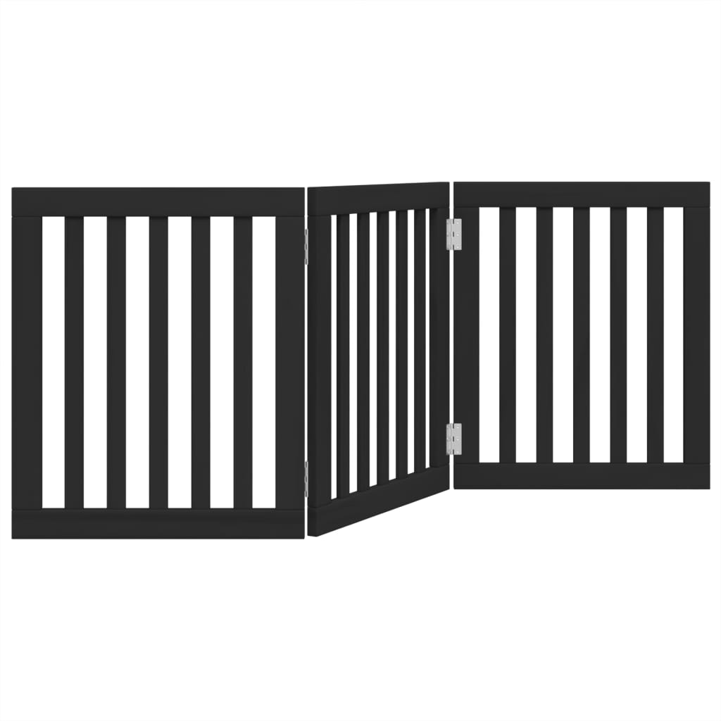 Vidaxl Foldable Dog Gate, 3 Panels, Black, 150 Cm