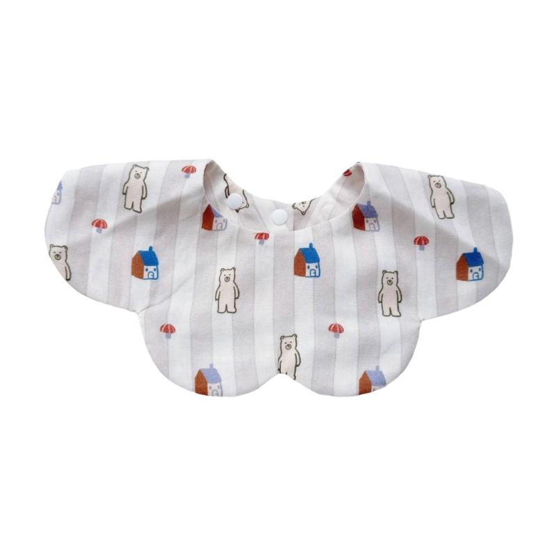 Cotton Bib Cartoon Print Baby Feeding Towel Soft Comfortable Saliva Towel Newborns Burping Cloth for Boys Girls