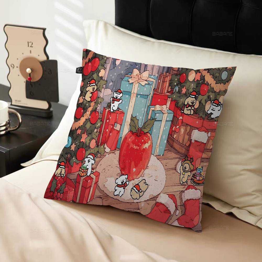 Cute Cartoon Puppy M-maltese Game Pillowcase Toon Gift Cushion Cover Bedroom Home Sofa Chair Seat Decor Pillow Case