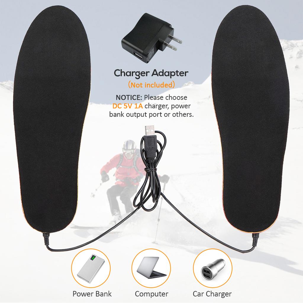 Wireless Electric Heated Insole Foot Warmers Battery Powered Heated Insoles Winter Warm Shoe Insoles For Working Skiing Hiking Camping