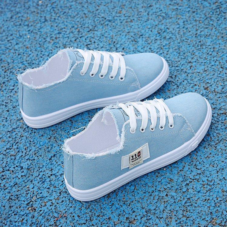 Ins canvas shoes female student Korean version Harajuku ulzzang Internet celebrity board shoes 2025 new trendy shoes versatile white shoes