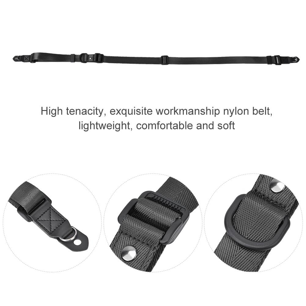 Universal Nylon Quick Adjustable Camera Neck Shoulder Carrying Sling Strap Belt with Metal Ring for DSLR Mirrorless  Instant CameraBlack