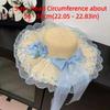 Fashion Floral Design Woman's Straw Hat Elegant INS Lace Brim Sunshade Cap Wide Brim Breathable Outdoor Beach Hat Summer Season