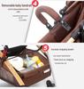 Reversible High Landscape 3-in-1 Baby Stroller with Reclining Seat and Shock Absorption