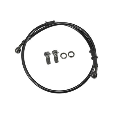 BULLSPANN Motorcycle Brake Hose, Clutch Hose, Hose, For Motorcycles, ATVs, Off-Road Bikes, Universal, Durable, Replacement, Black, Angle 28°, 90cm