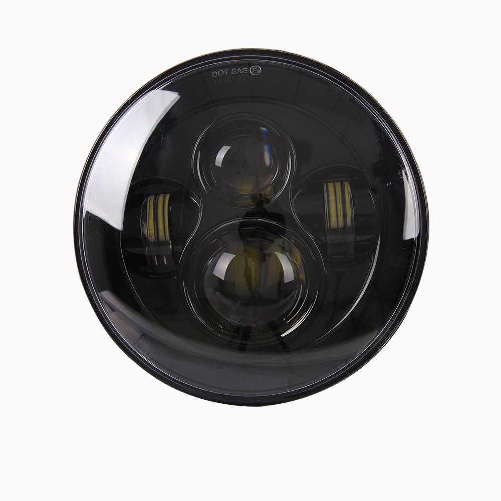 For Harley Touring Road King Street Glide Motorcycles Accessories Headlight 7" Black LED Projector Headlight 4.5" Fog Lamp