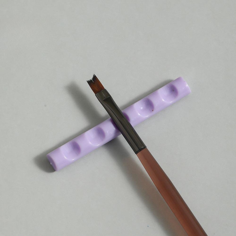 5-Slot Acrylic Nail Art Pen Holder - Multi-Slot Stand for Gel Brushes, Salon & Home Nail Art Accessories Display,Brush Organizer