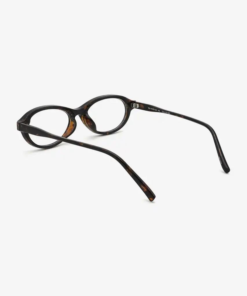 Seutailwokeu Brown Havana Oval Sw Horn 06 Ha Stylework Eyeglass Frames