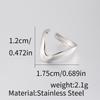 Stainless Steel Adjustable Open Ring - Colorfast Titanium Jewelry