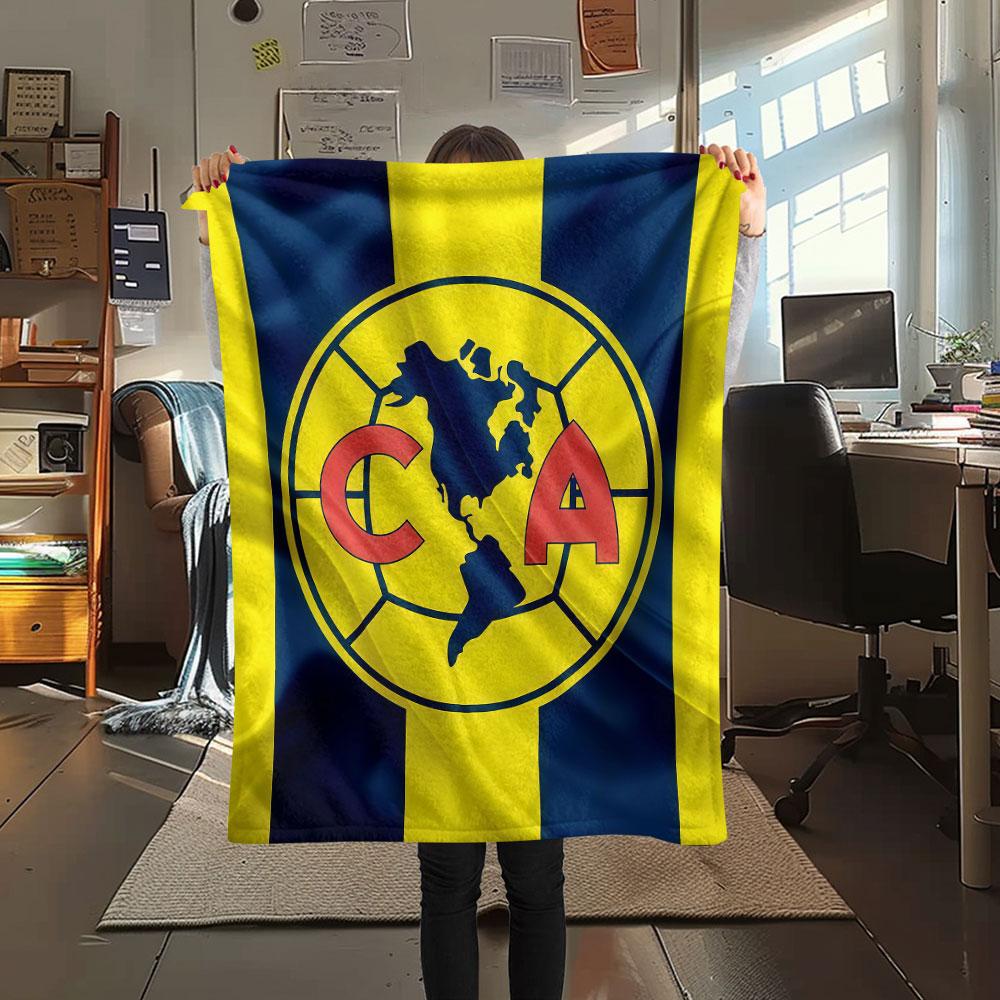 1PC Club America Patterned Flannel Blanket Suitable For All Seasons for Home Decor Warmth and Comfort Gifts Holiday Present