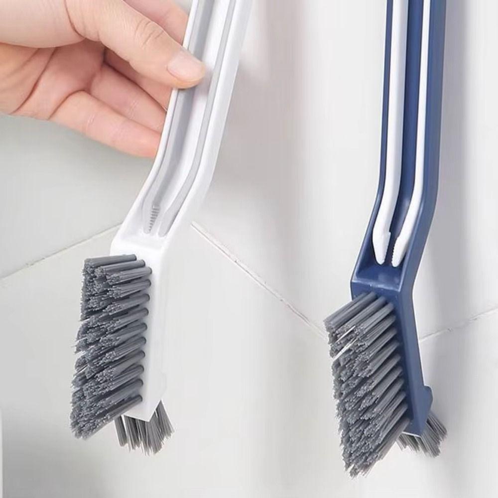 3 in1 Long Handled Gap Brush Hard Bristled Corner Brush Effective Crevice Brush  Bathroom Cleaning