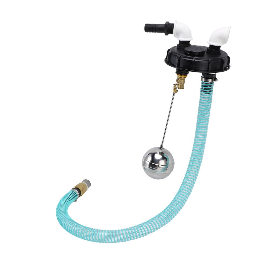 Heavy Duty IBC LID DN 150 with Overfill   and Pump Connection, 25mm Hose 90 Degree Elbow, PP IBC Rainwater Collection Sews for