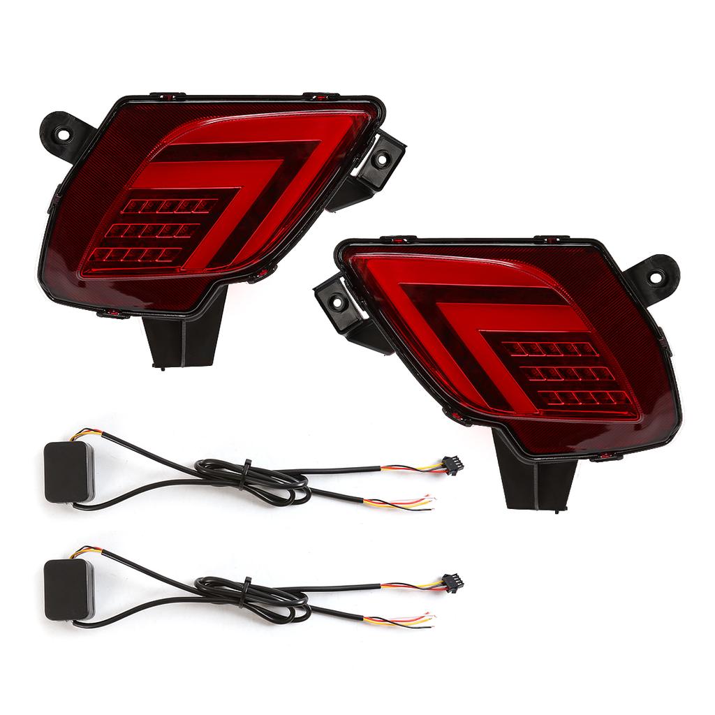 LED Rear Bumper Reflector Lights For Mazda CX5 CX-5 2013 2014 2015 2016 Driving Auto Brake Warning Dynamic Turn Signal Lamps 12V