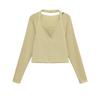 Kaslead New Women Clothes European and American Style Fashion Wear Round Neck Long Sleeve Knitted Top 2893172