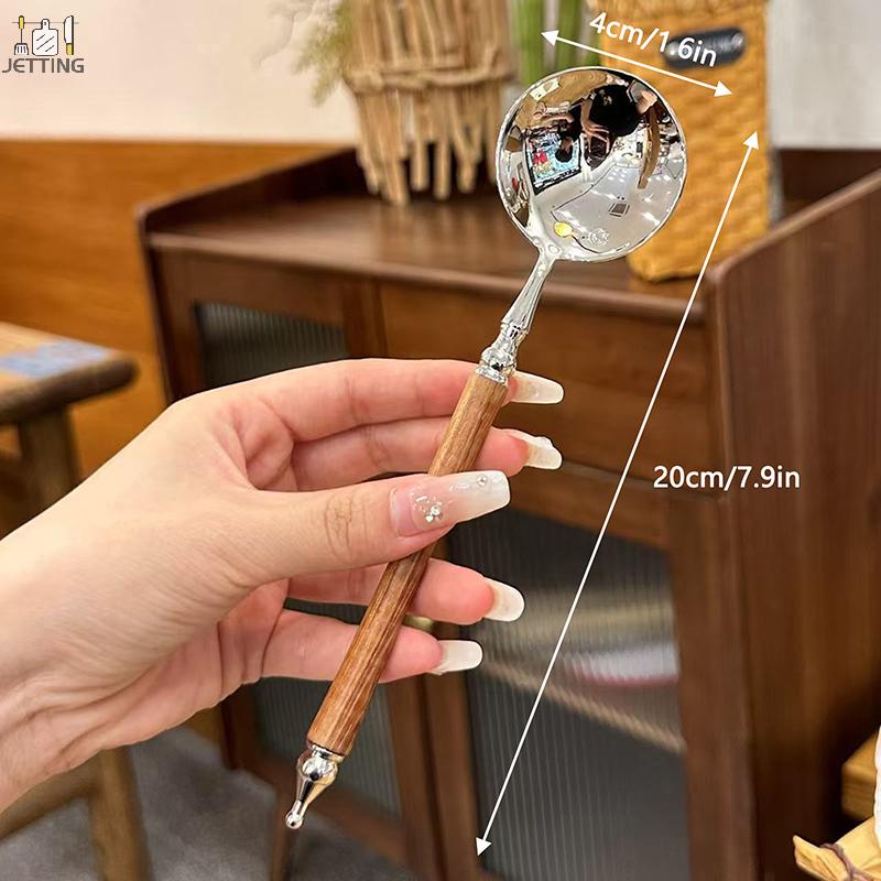 

Ложка из нержавеющей стали с длинной ручкой, ложка для перемешивания, бытовая ложка для приправ, ложка для молока, чая, кофе, десертный инструмент, поставка для ресторана