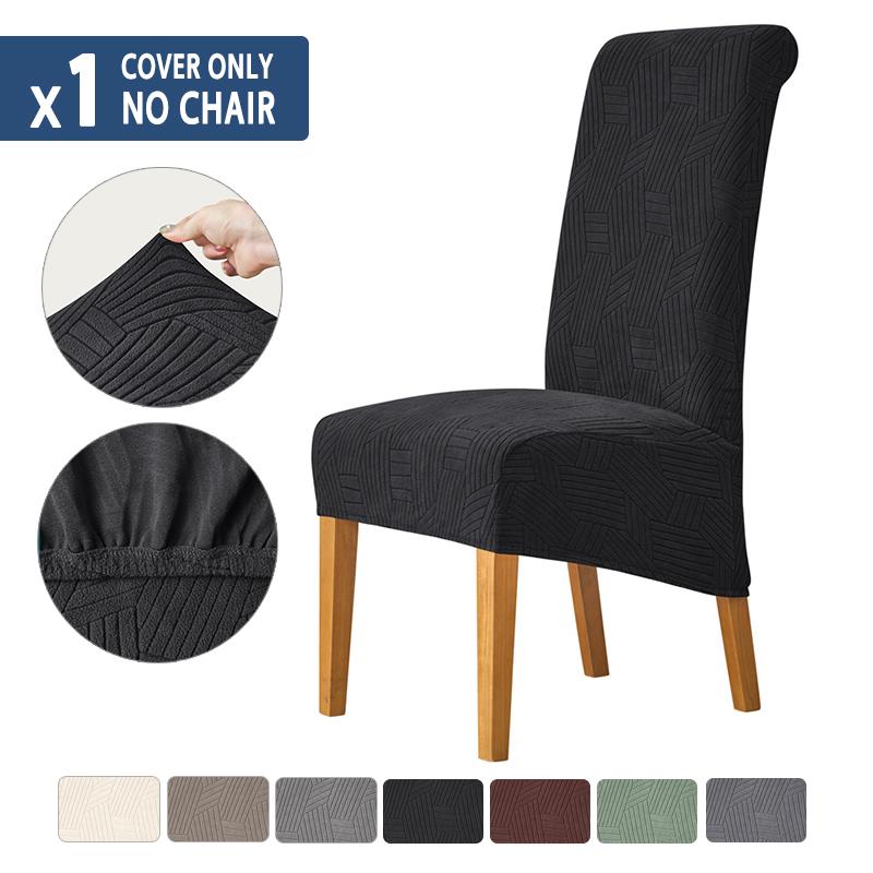 1/4Pcs Dining Chair Cover Long Back Elastic Chair Covers High Back Removable Durable Seat Slipcovers For Party Home Decor
