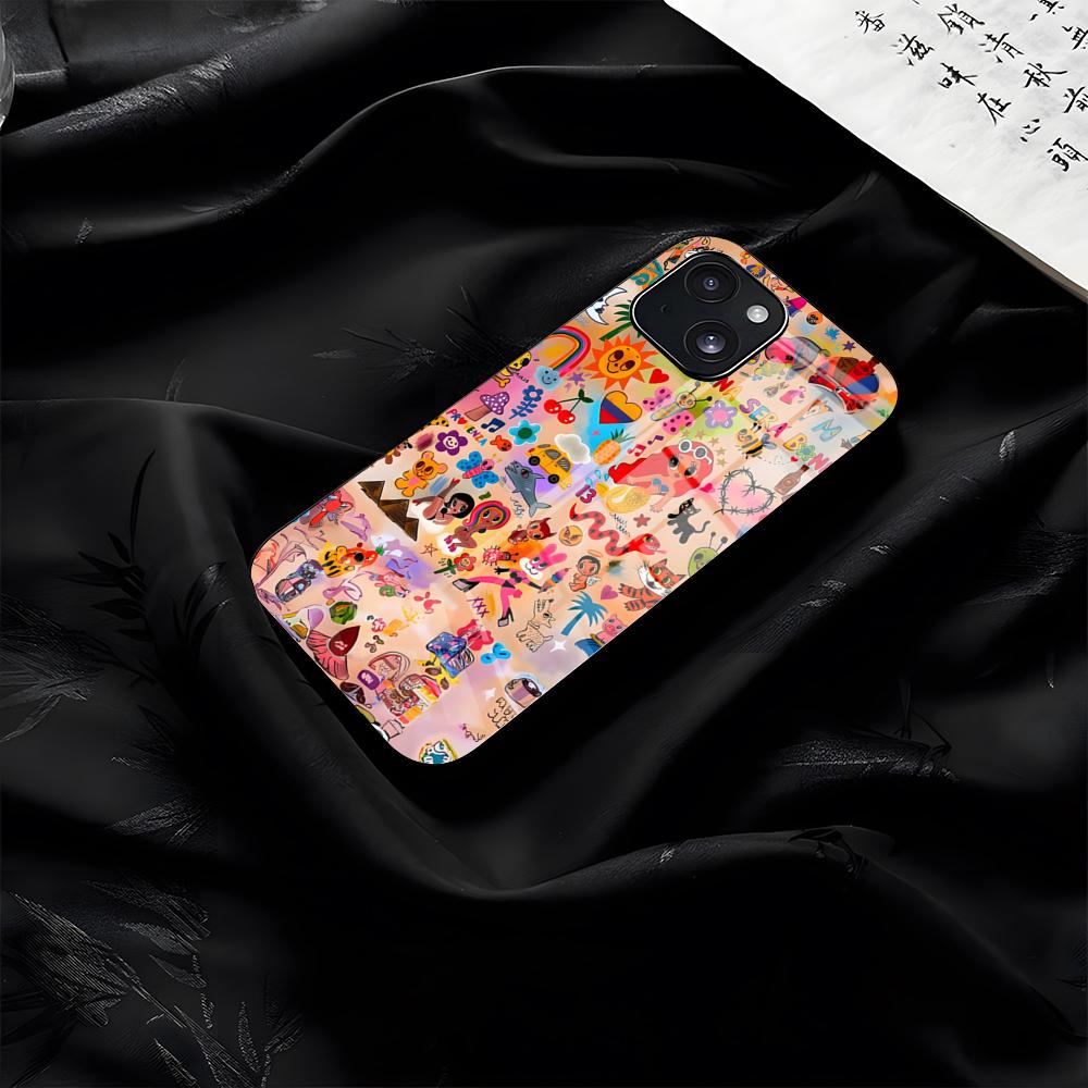 

Singer K-Karol G 2024 Phone Case For IPhone 17 Pro Max 16 15 14 Pro Max 13 11 Plus Glass Cover iPhone 15 Pro Max