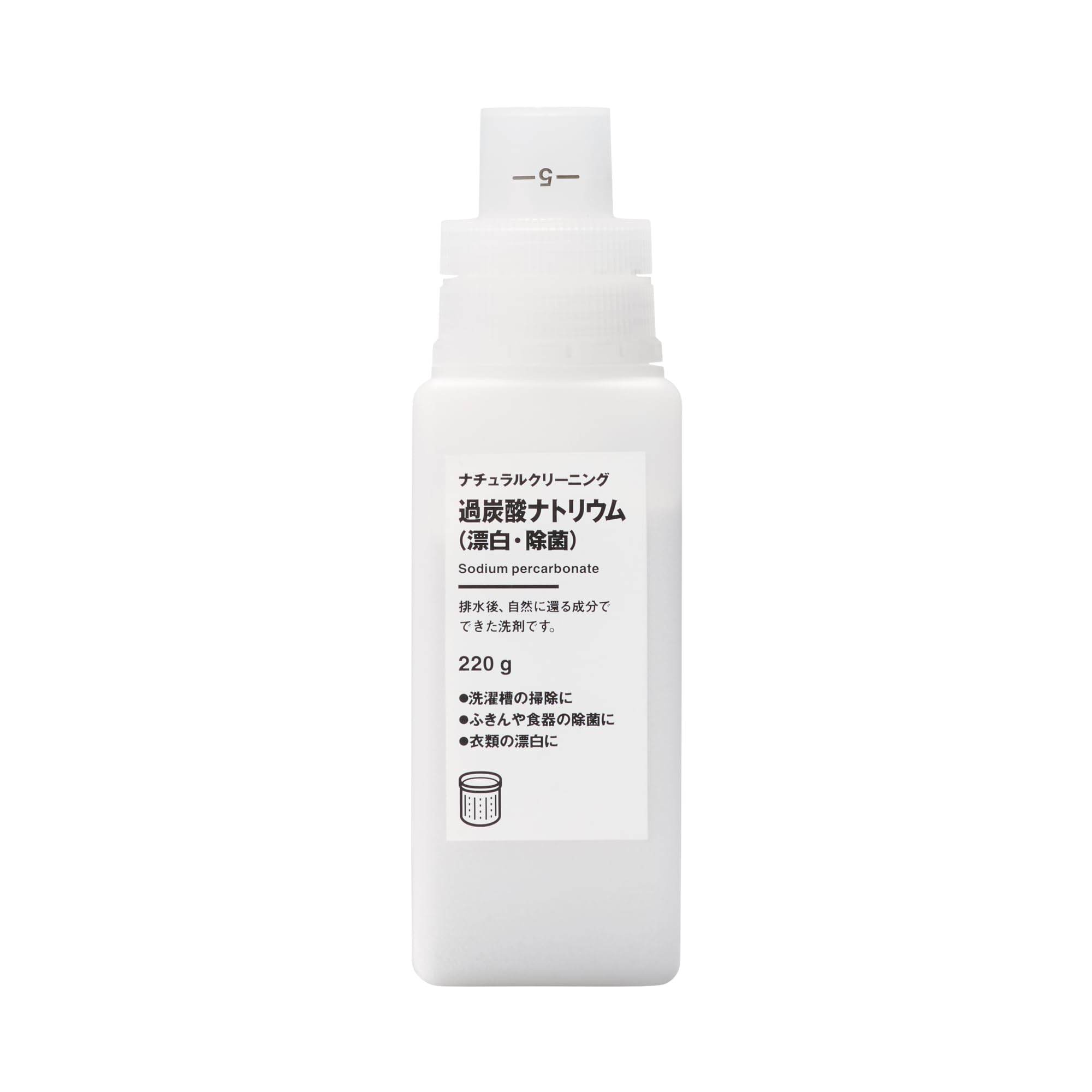 

MUJI Натуральный очиститель Перкарбонат натрия Отбеливатель Дезинфицирующее Средство 220 г MAI18A2A