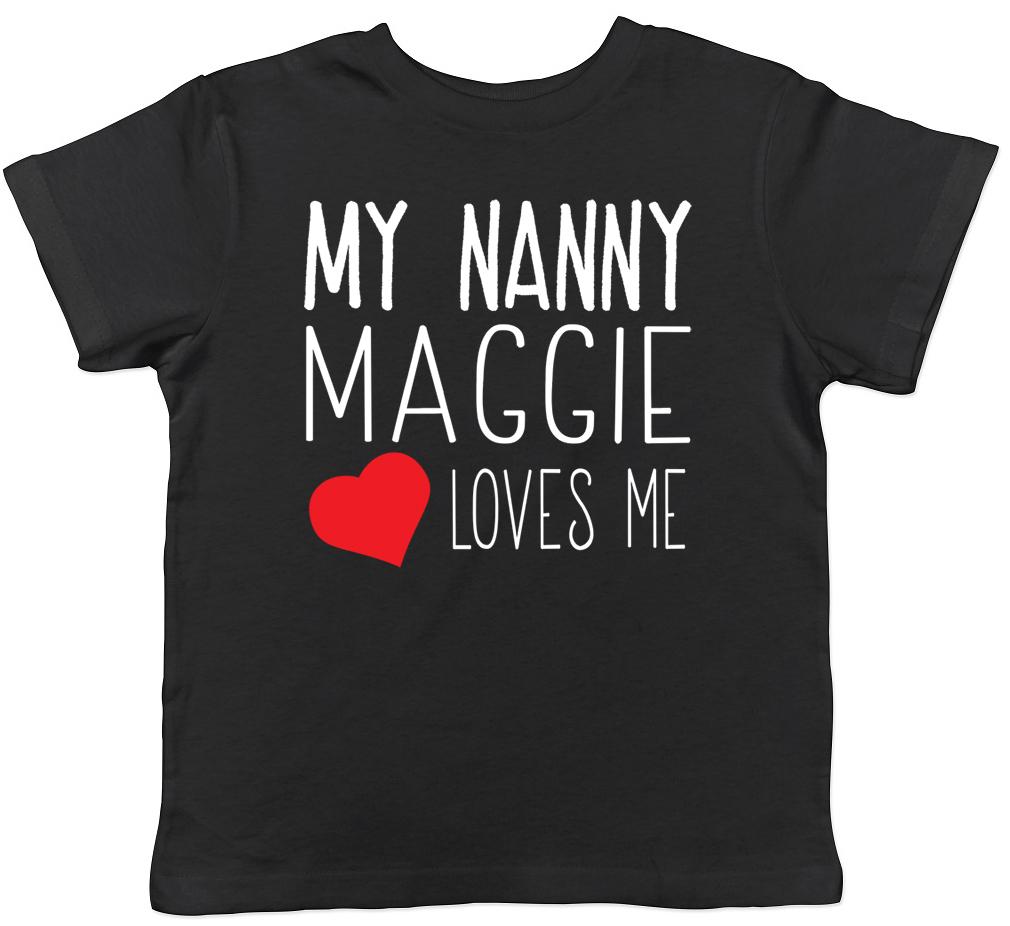 Personalised My Nanny Any Name Loves Me Short Sleeve T-Shirt