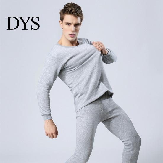 Comfortable Underwear Set Men Thermal Long Johns Casual Two-piece Outfit Winter Keep Warm Sleeve Top And Pants for Cold Weather Trendy Loungewear